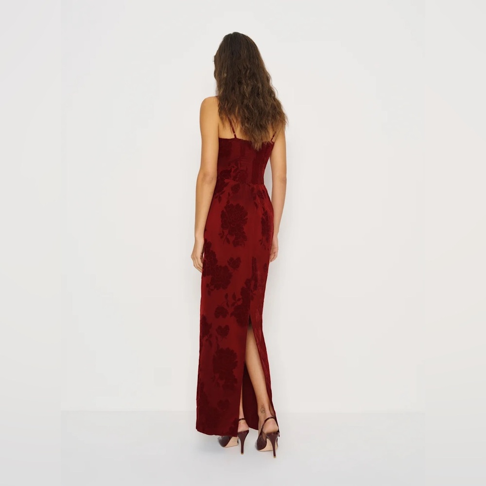 Reformation Frankie Red Scarlet Floral Dress - Picture 4 of 8